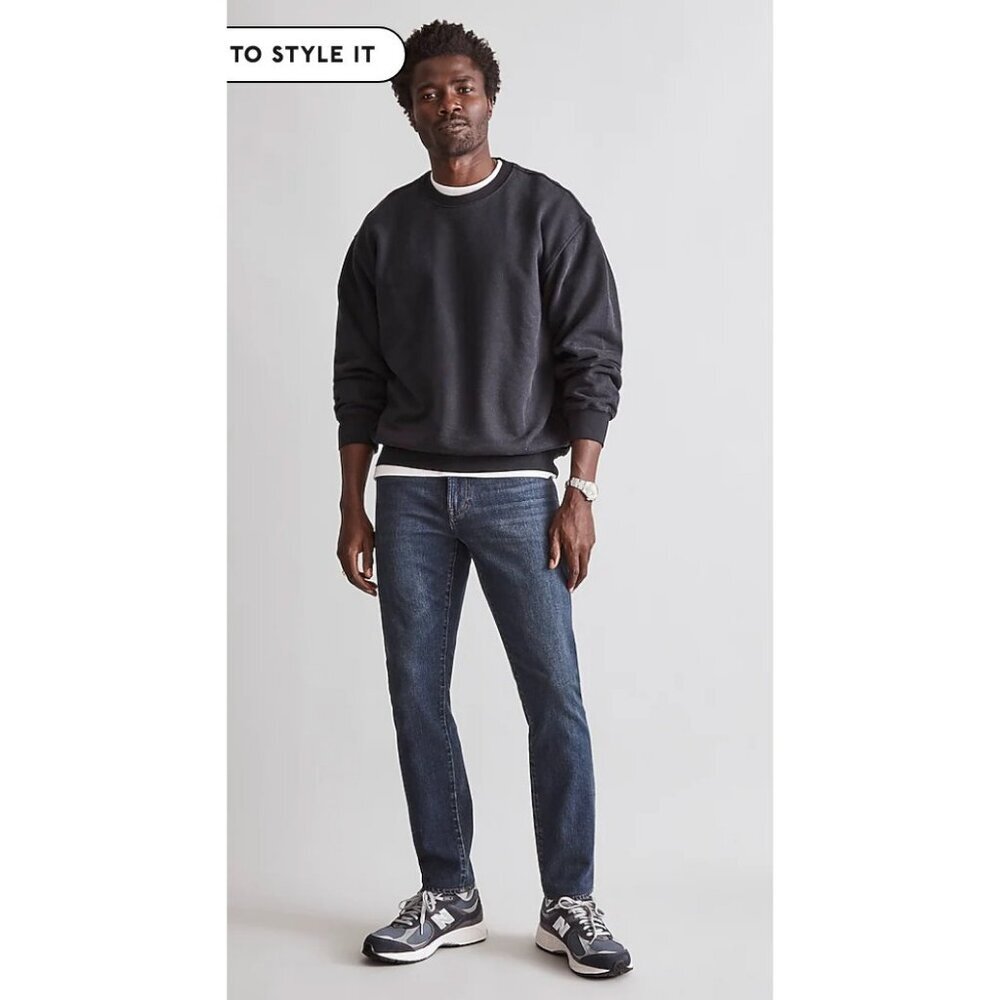 Madewell Mens $138 Athletic Slim Jeans Denim Edition MA242 Leeward Wash 40X34